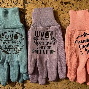 Personalized Fabric Gardening Gloves