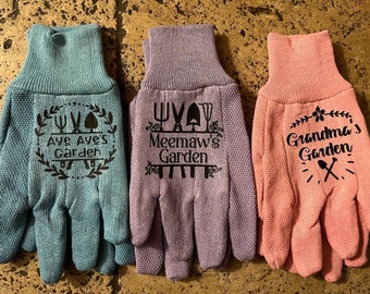 Personalized Fabric Gardening Gloves