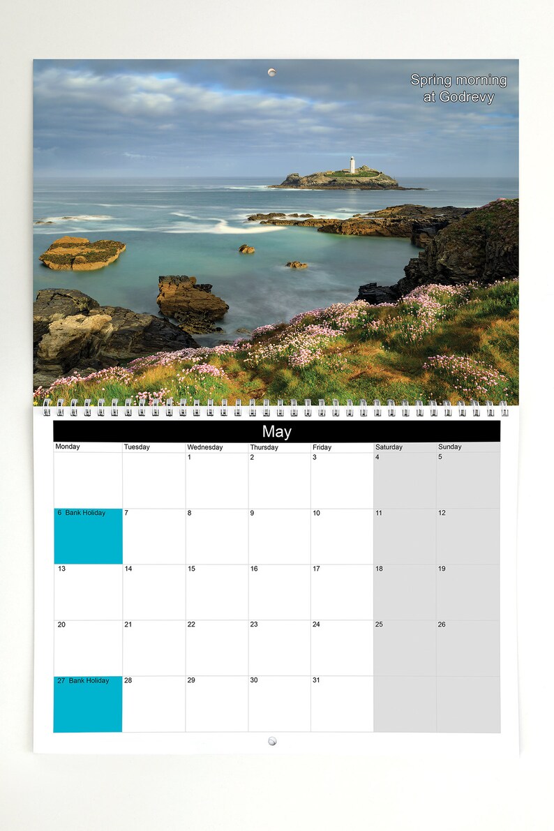 2024 A4 opens to A3 Cornish Calendar Featuring 13 Landscape Etsy