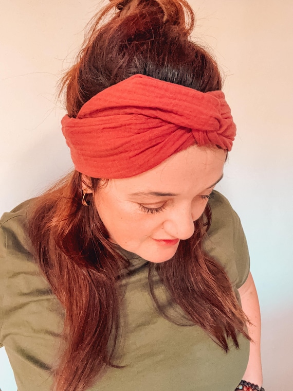 Wire Hairband in Rust Red // Women
