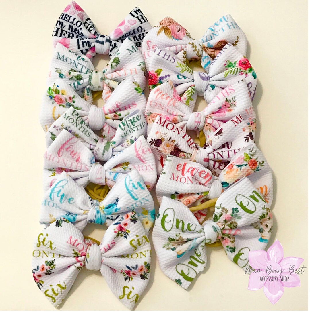 Milestone Bow Box | Monthly Bows | Milestone Baby Gift | Gifts for ...