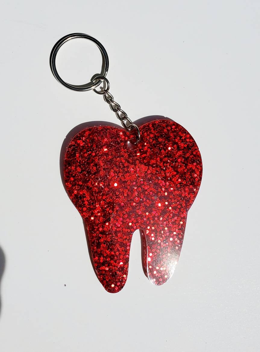Tooth Keychain Etsy