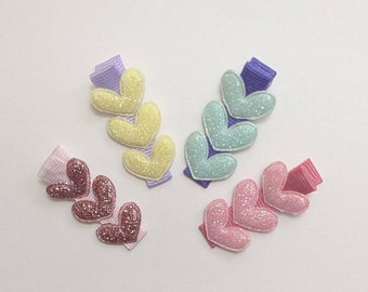 Heart Hair Clips, Valentine's Day Hair Clips, Toddler Hair Clip, Little Girl Hair Clip, Girl Hair Clips, Girl Hair Accessories
