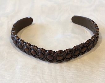 Pulsera de puño de cobre de diseño vintage del suroeste