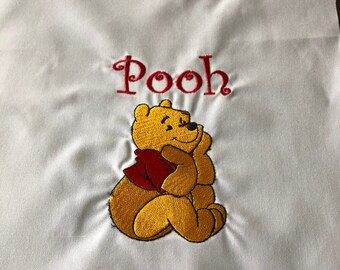 Machine Embroidered Pooh Bear