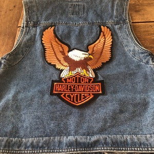 Harley davidson top denim vest
