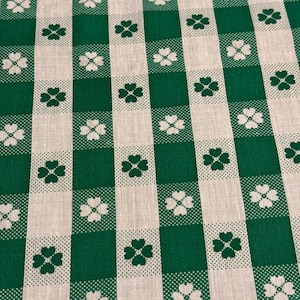 Green Checked Cotton Fabric