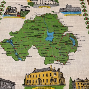 Ulster Northern Ireland Linen Tea Towel