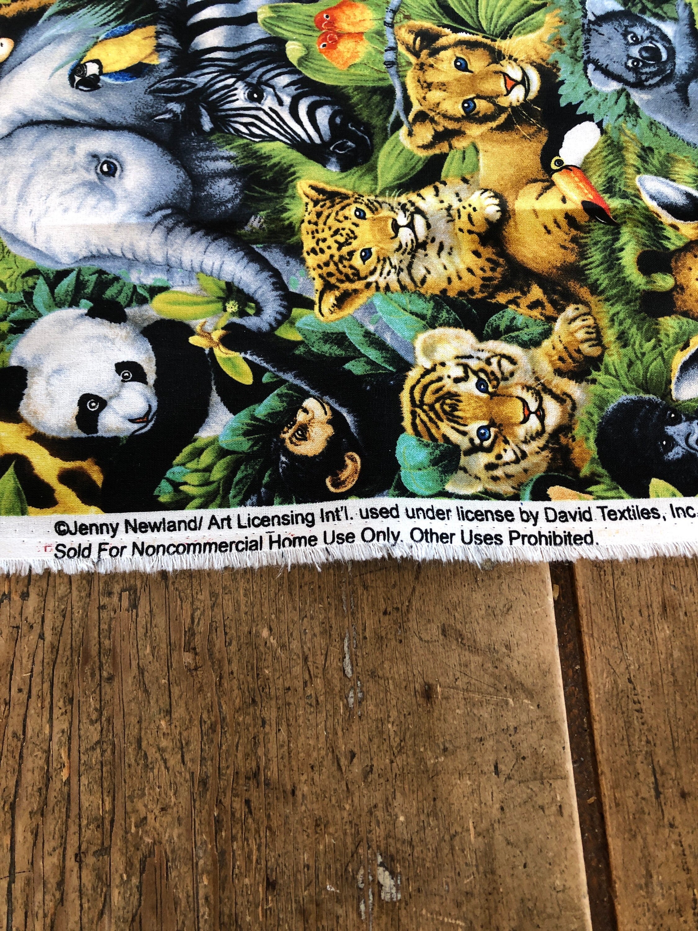 David Textiles Wild Animal Themed Cotton Fabric - Etsy