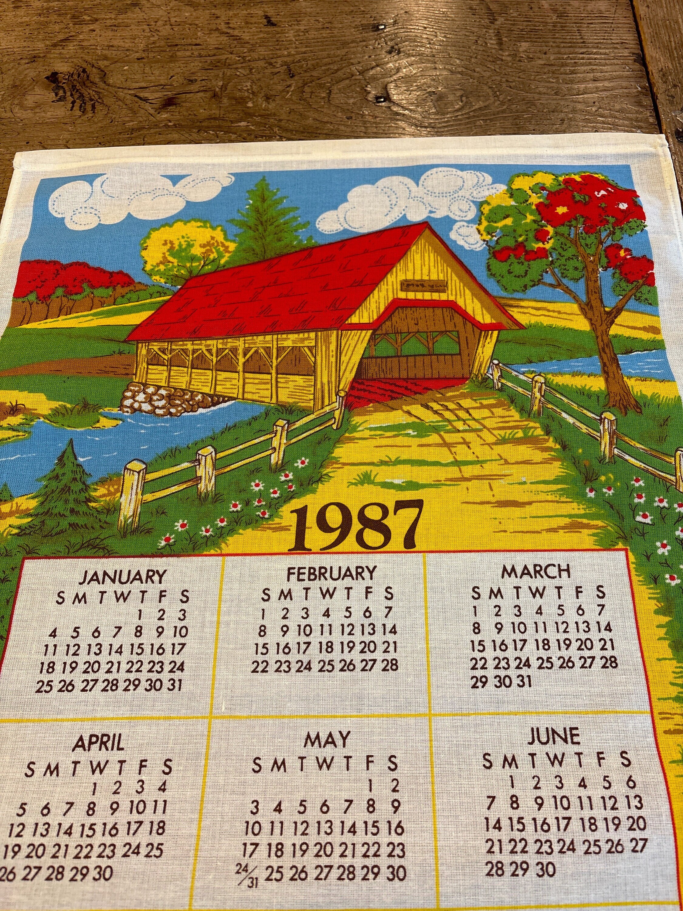 1987 Calendar - Etsy