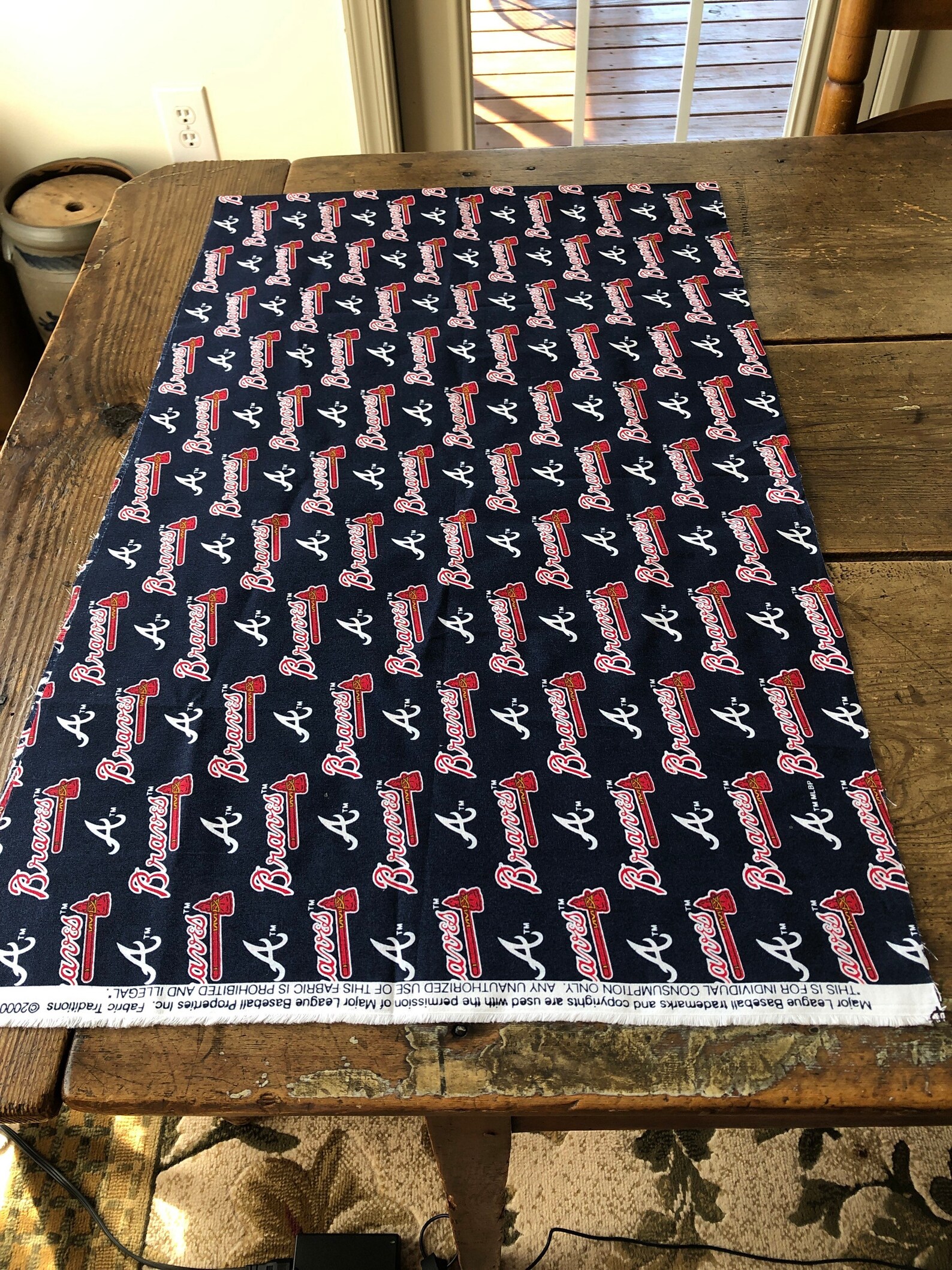 Atlanta Braves Baseball Cotton Fabric Etsy
