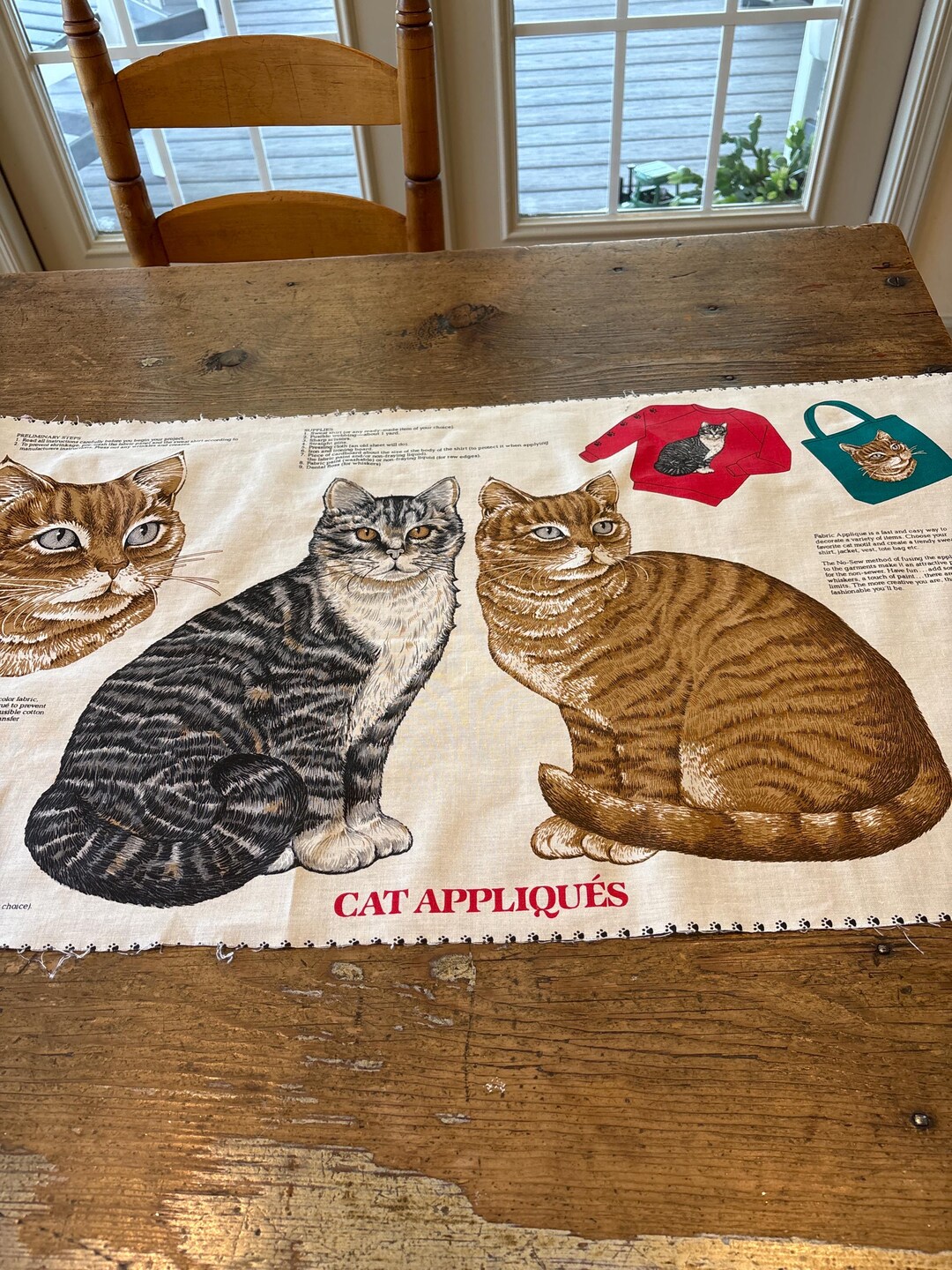 Cranston VIP Cat Appliques Fabric Panel - Etsy