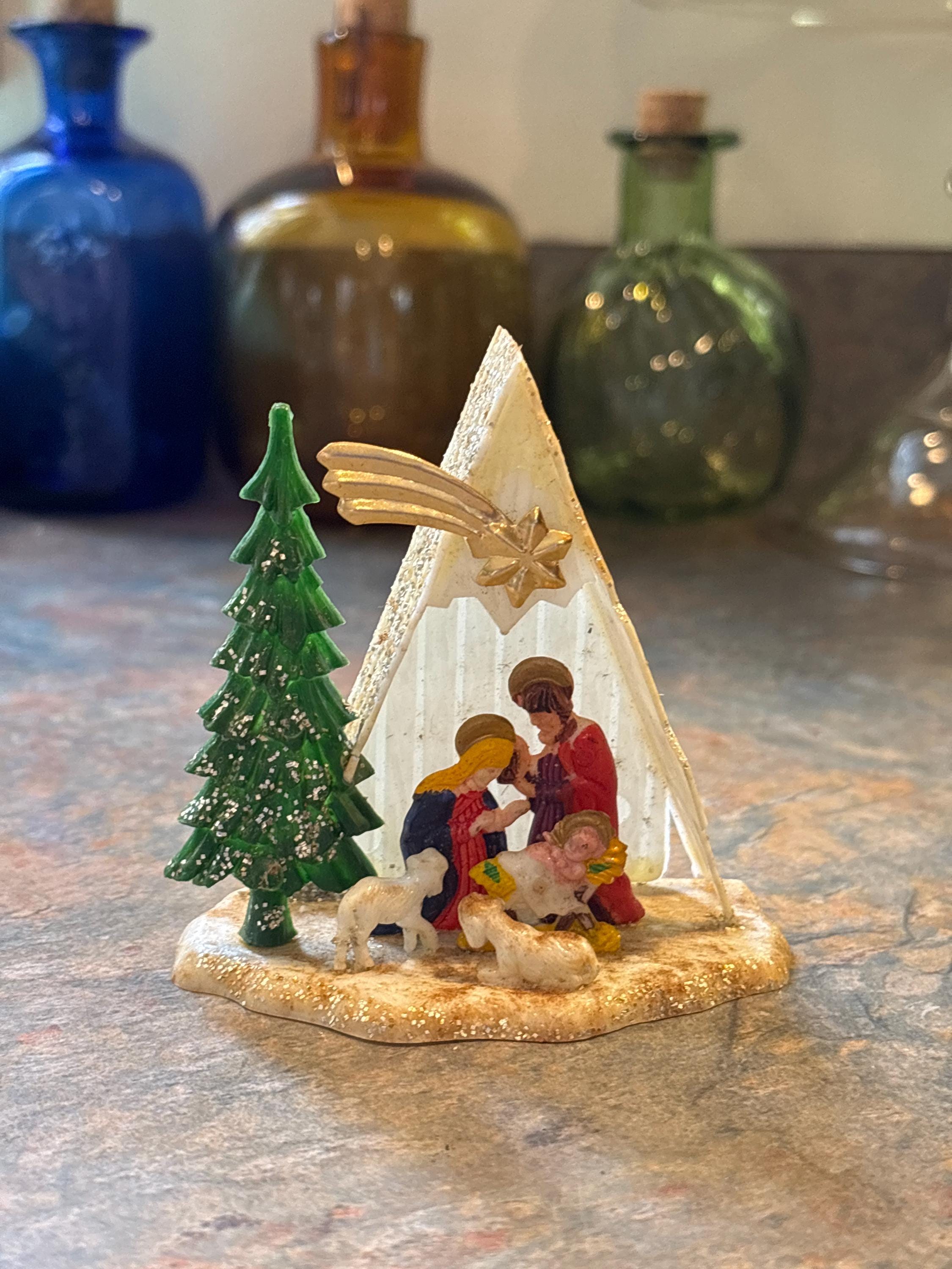 ヴィンテージ ミニチュア クリスマス キリスト降誕セット - Etsy 日本