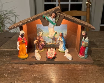 1950's Nativity Manger Set