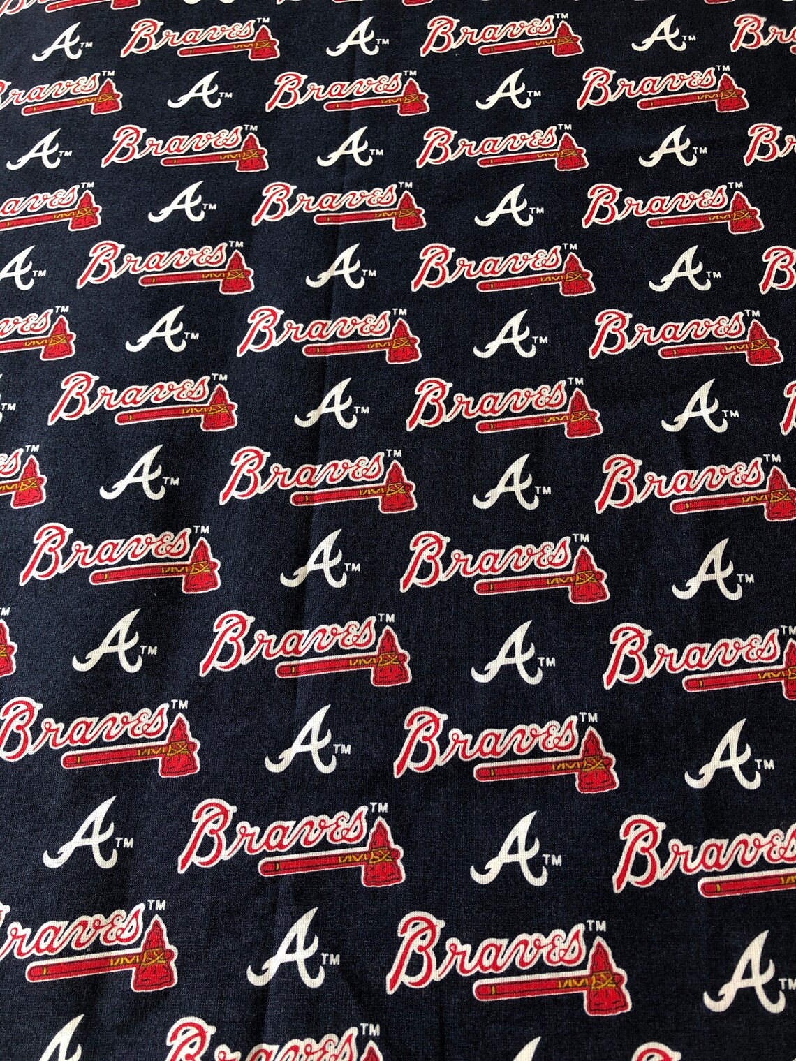 Atlanta Braves Baseball Cotton Fabric - Etsy