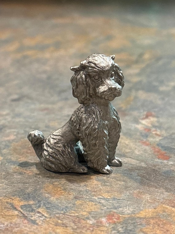 Spoontiques Pewter Poodle Figurine - Etsy