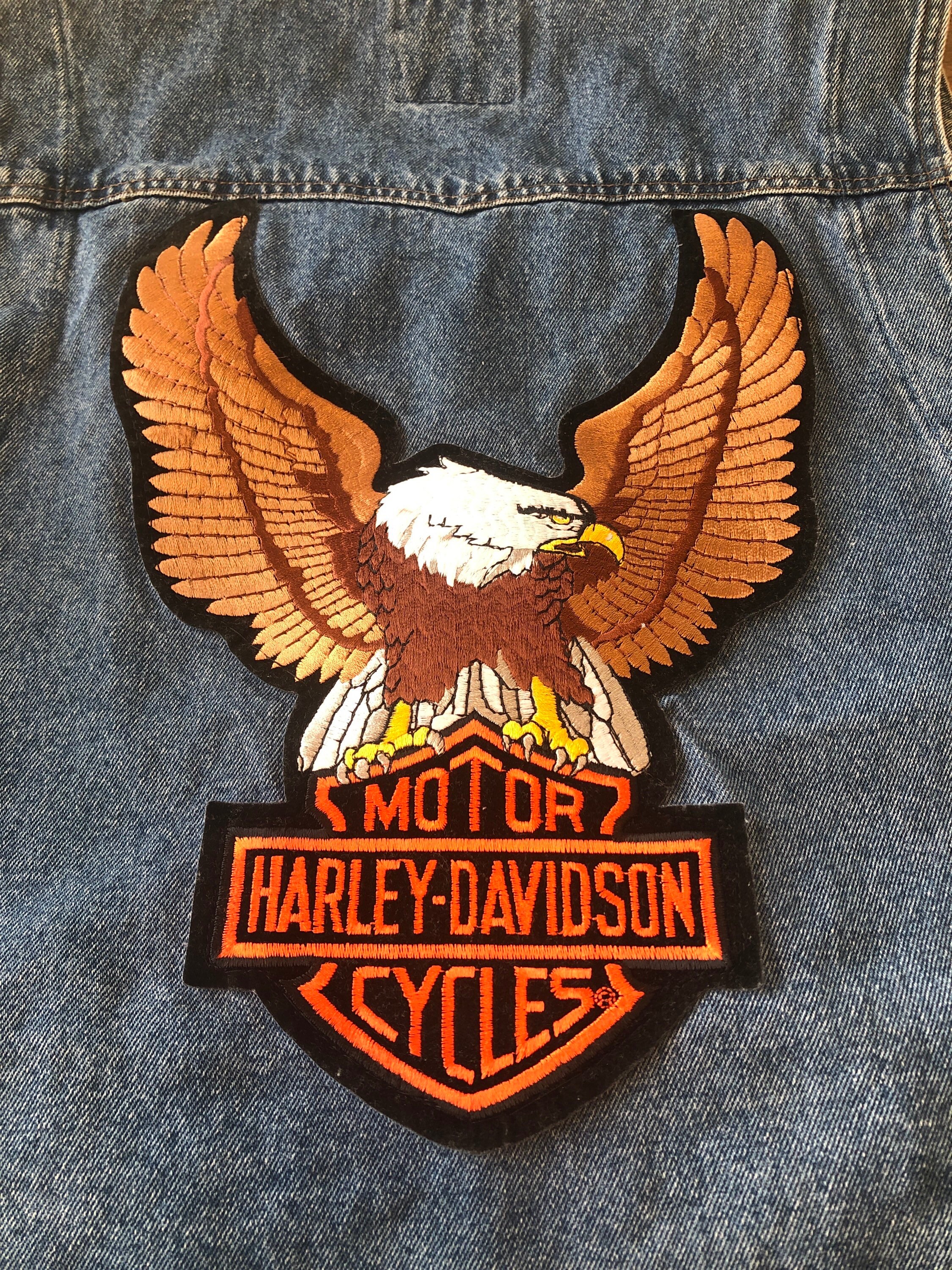 Harley Davidson Men's Denim Vest | Etsy 