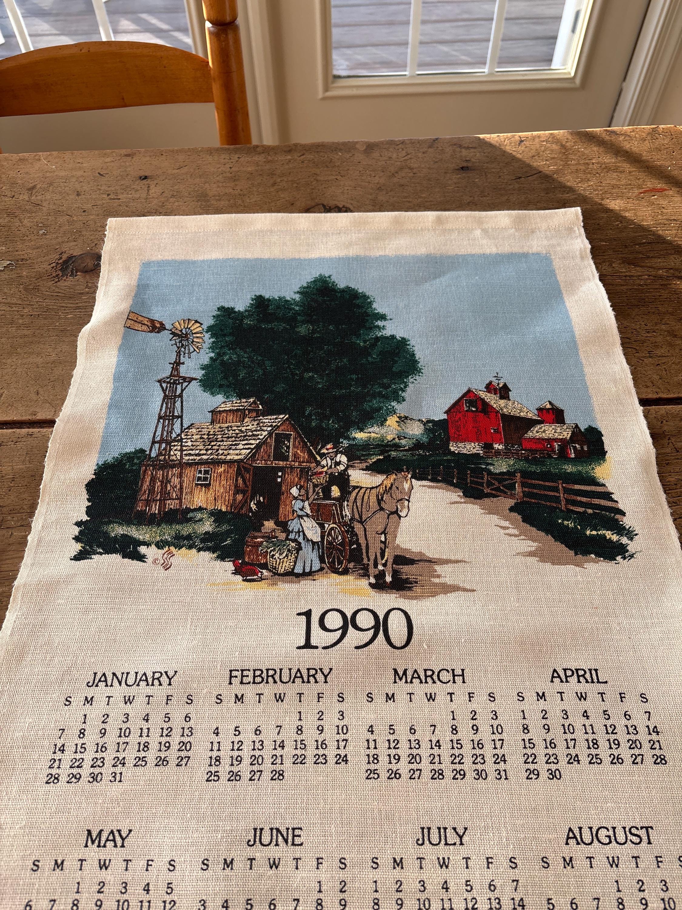 1990 Calendar - Etsy