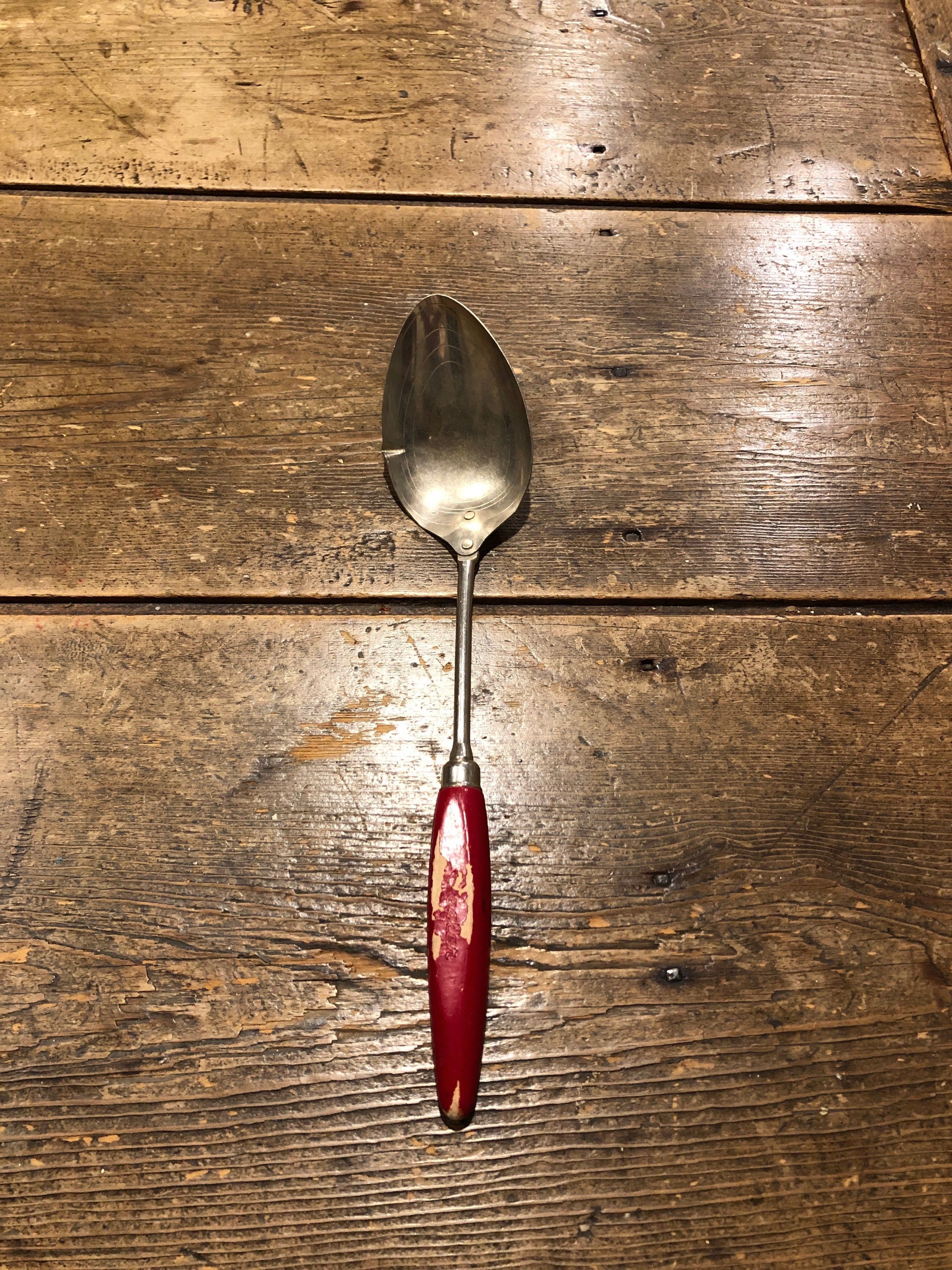 1950's Siegler Red Handled Spoon - Etsy