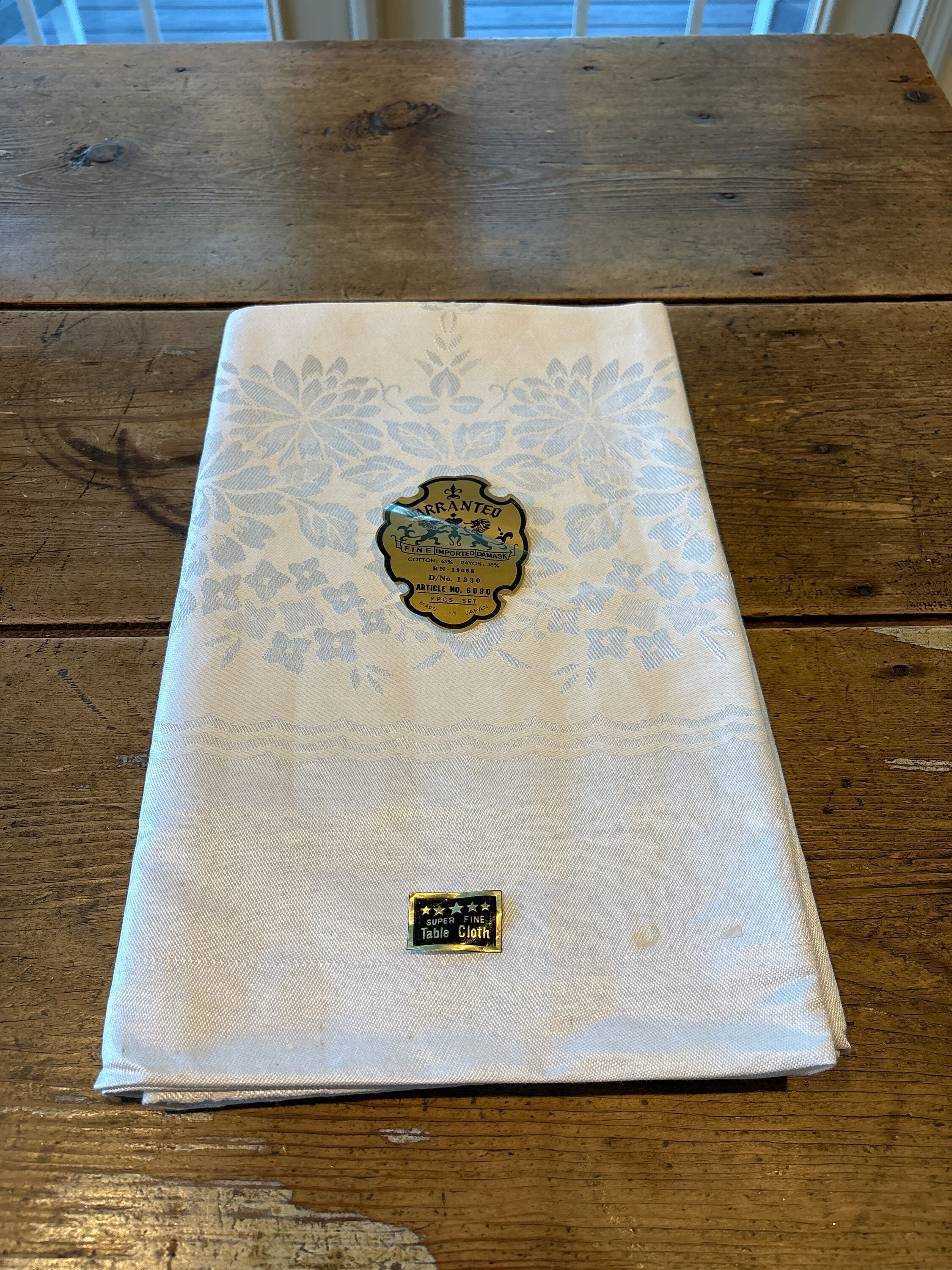 Damask Tablecloth and Napkins