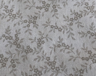 Marcus Brothers Beige Floral Print Cotton Fabric