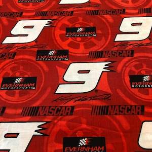 NASCAR Evernham Motorsports 9 Car Cotton Fabric