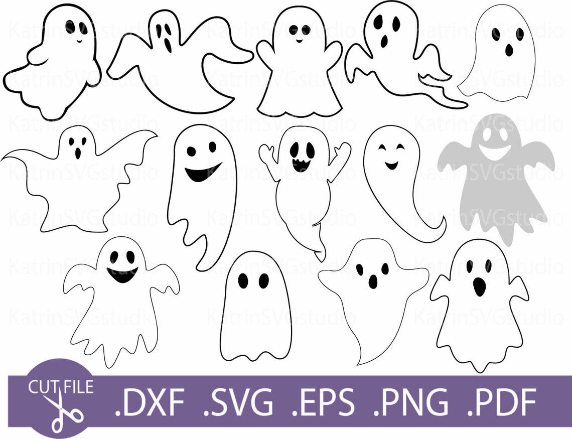 Ghosts Svg Ghost Svg Halloween Svg Happy Halloween Svg Ghost Etsy