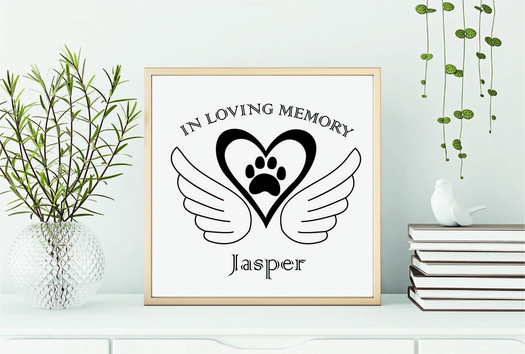 Pet Dog Memorial Svg Paw Print Svg Pet Memorial Svg Cat | Etsy