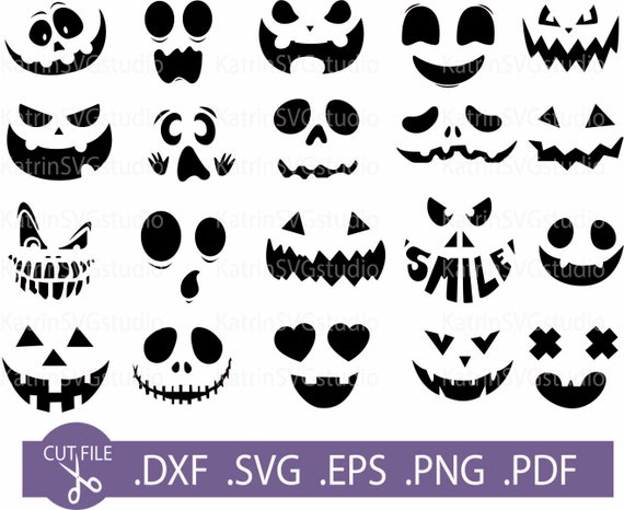 Pumpkin Face Svg Cute Jack O Lantern Halloween Svg Bundle