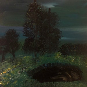 Cloudy Night - Original Acrylic Painting