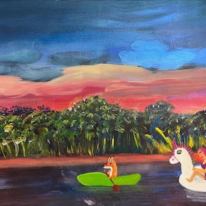 Hot Pursuit - Original Acrylic Painting