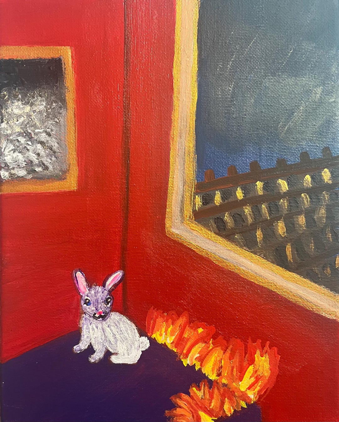 Wildfire Original Acrylic Painting Etsy