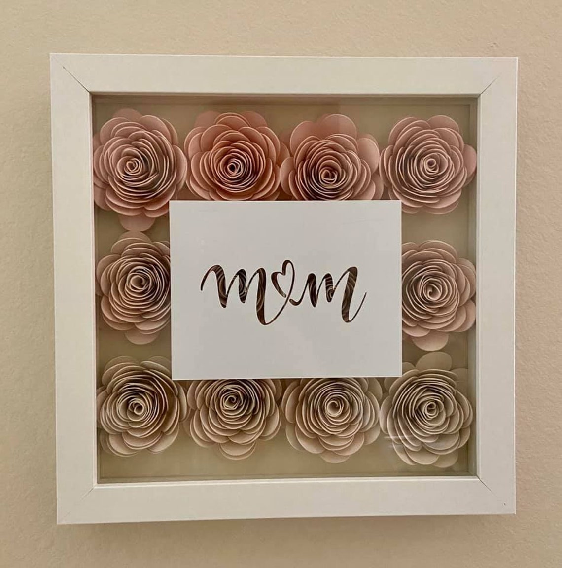 Rose Shadow Box Etsy