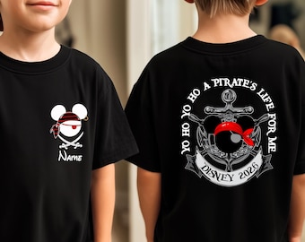 Custom Pirate Disney Trip Sweatshirt, Disney Pirate Cruise Shirt, Personalized Pirate Crew Shirt, Mickey and Minnie Mouse Pirate Kids Shirt