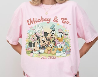 Comfort Colors® Mickey And Co Easter Day T-Shirt, Disney Easter Shirt, Bunny Mickey and Friends Shirt, Spring Disney Shirt, Easter Day Tee
