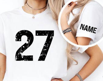 Custom Name and Number Shirt, Custom Football Number T-Shirt, Personalized Name Number Sweatshirt, Custom Football Sport Tee