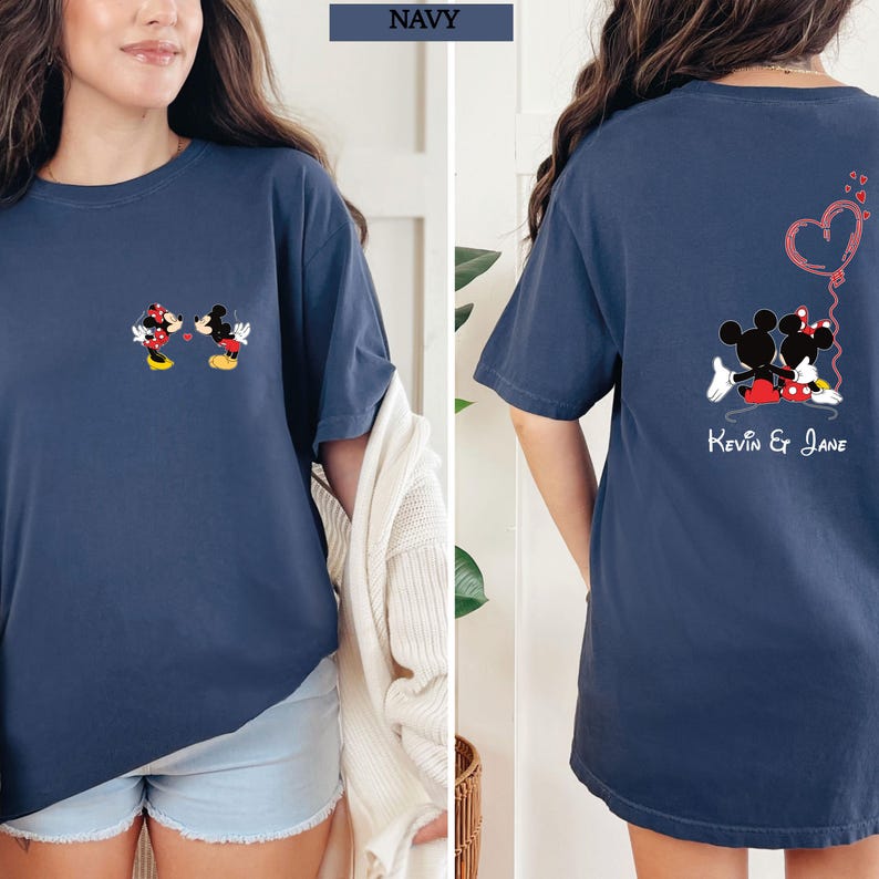 Comfort Colors® Adult Mickey Mouse Balloon T-Shirt in Comfortable Colors, Cute Disney T-shirt, Disneyland 2026 Family, Happy Valentine Day imagen 5