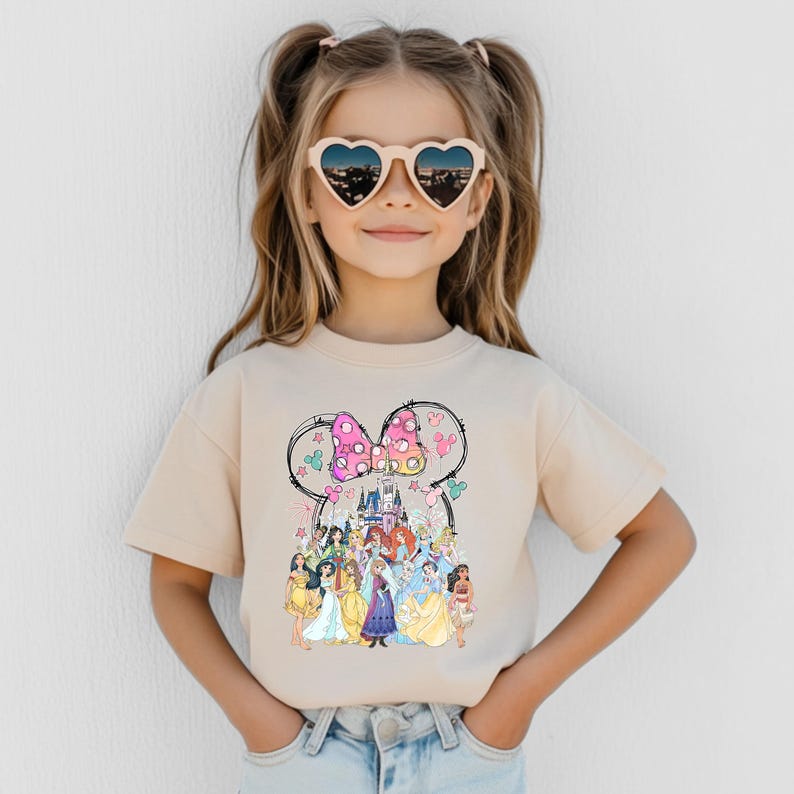 Disney Princess Castle Sweatshirt, Disney Castle Toddler T-Shirt, Disney Princess Kids Shirt, Minnie Princess Tee, Elsa Rapunzel Jasmine image 2