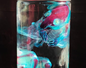 Diaphonized X-Large Rat  in a jar - Curiosity - Steampunk décor -Unique  Gift  - Cruelty free - Oddity- Wet specimen