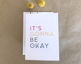 Grußkarte – It's gonna be okay | Klappkarte | Designkarte | Alles wird gut