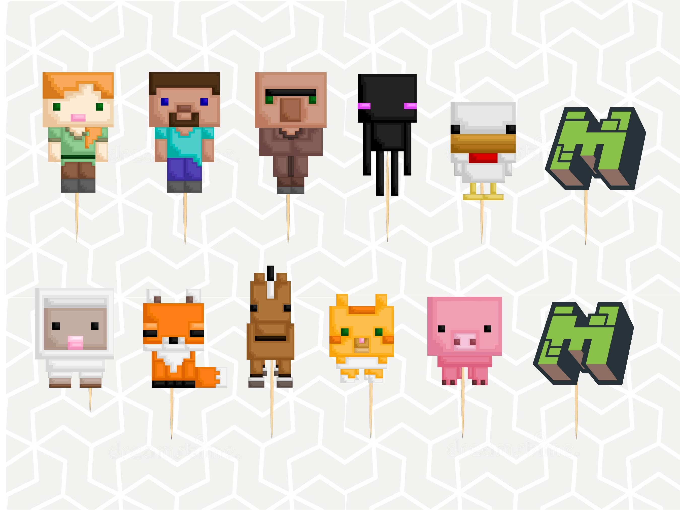 Gaming Cupcake Toppers with Shipping Info