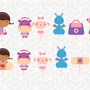 Doc McStuffins Cupcake Toppers or Stickers
