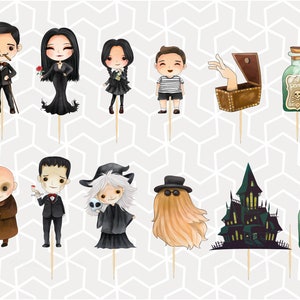 The Family Cupcake Toppers or Stickers