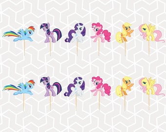 Your Mini Horse Cupcake Toppers or Stickers