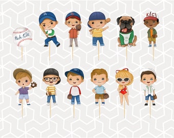 Backyard Baseball Cupcake Toppers or Stickers