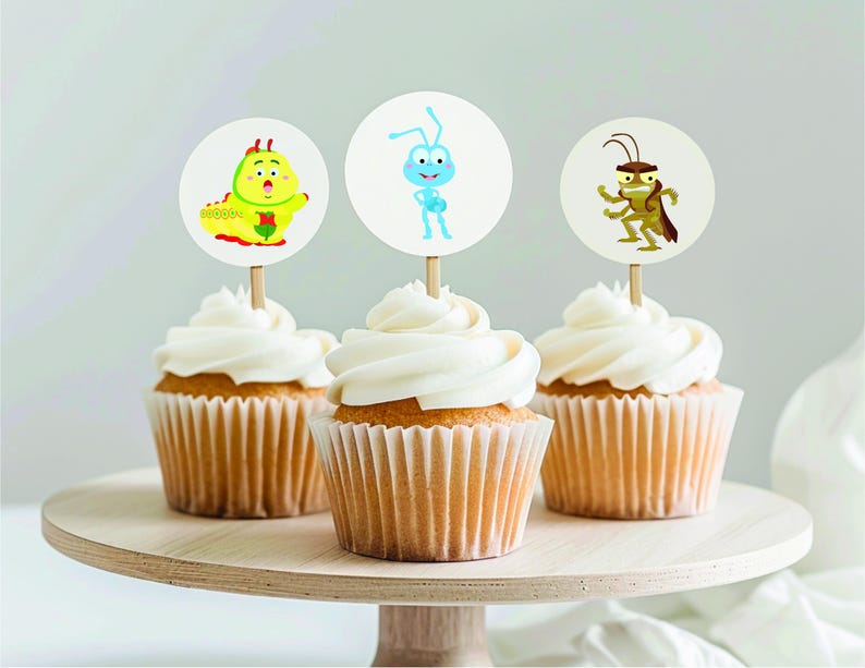 Life of Bugs Cupcake Toppers [print+build at Home] - Etsy