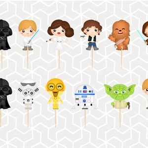 Space Battles #2 Cupcake Toppers or Stickers