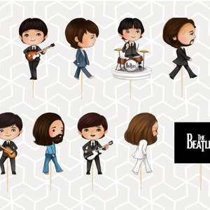 Beat Dudes Cupcake Toppers or Stickers