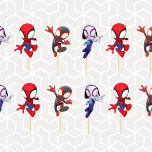 Spider Dudes Cupcake Toppers or Stickers