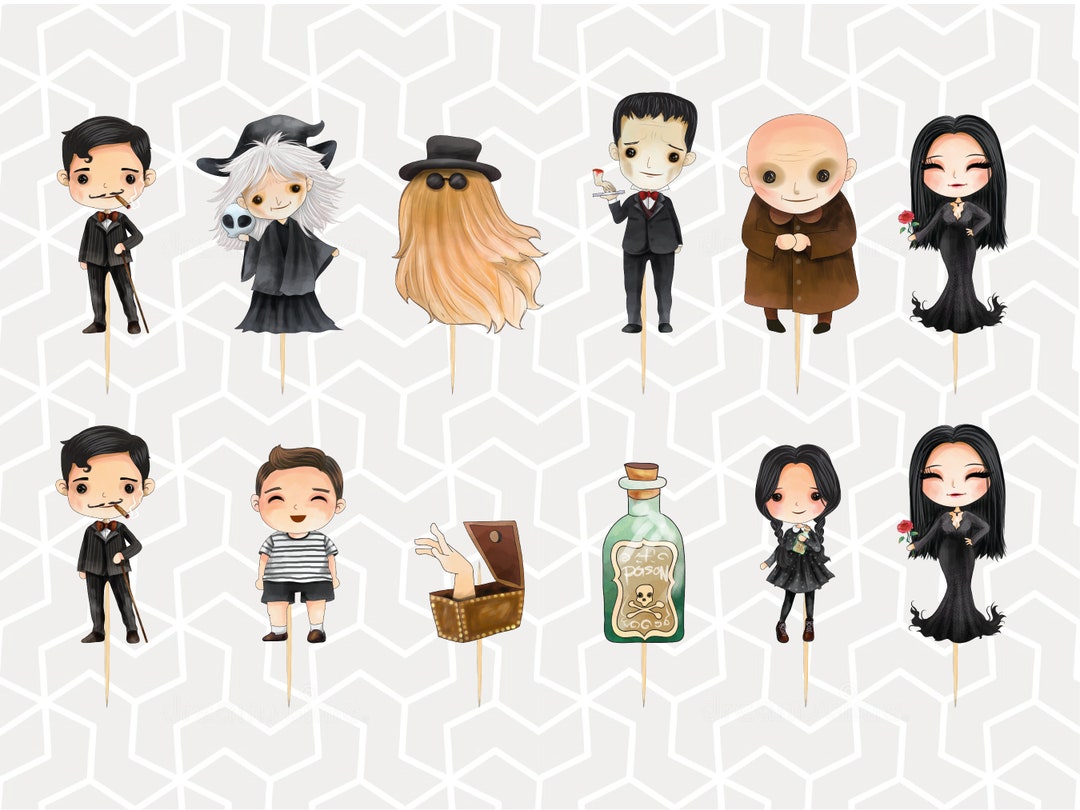 Gothic Family Cupcake Toppers - Etsy